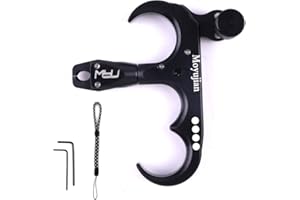 Moyujian Compound Bow Release,Archery Release Aids, 360 ° Rotatable Mechanized Aesthetic Design for Thumb Release，Composite Bow Three Finger Release