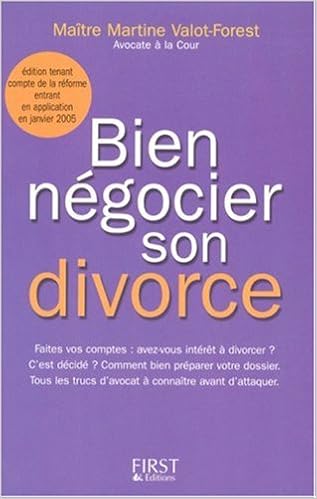 Amazon Fr Bien Negocier Son Divorce Valot Forest Martine Livres