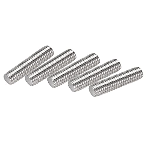 uxcell 10Pcs M10 x 40mm Fully Threaded Rod 304