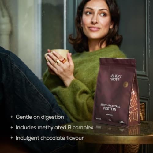 Ancient + Brave Ancestral Protein Powder 30g Serving – Grass-Fed Beef Protein Isolate with Collagen & Actazin® Green Kiwifruit & VitB – High Protein for Muscle Health - Cacao Flavour