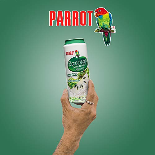 Parrot Brand Canned Soursop Juice Drink With Pulp 16.4 fl. oz.(Pack of