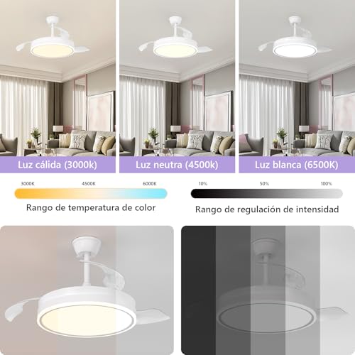 Tealight smart ceiling fan with light