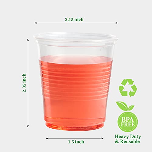 2000 Pack 3 OZ Clear Plastic Cups, Disposable Mouthwash Cups, 3 Ounce