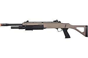 GOLDENBALL High FPS Tri-Shot 11'' Airsoft Shotgun Pump Action BO Manufacture FABARM STF w/Fixed Stock (2 Shells Included)