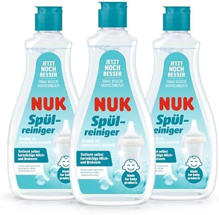 detergente per biberon | 500 ml | Ideale per la pulizia di biberon, tettarelle e accessori | Detergente senza profumo | pH neutro | Biberon 100% riciclabile | Confezione da 3