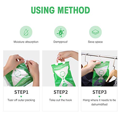 Somune Wardrobe Moisture Absorber Packets (6 Pack), Hanging Closet