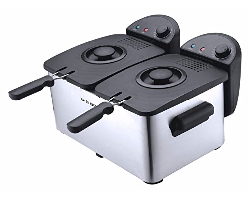 Big Boss Dual Deep Fryer - Silver