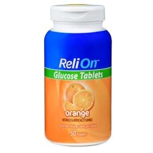 Amazon.com: Relion Glucose Tablets - Orange Flavor - 50 ...