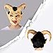 FITMAKER Halloween Novelty Horror Mask, Costume Party Cosplay Lucifer Head Mask for Halloween