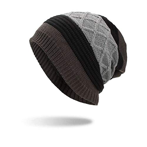 NRUTUP Warm Oversized Chunky Soft Oversized Cable Knit Slouchy Beanie Winter Warm Knit Hat Skull Cap