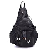 DDDH Large Sling Bags Crossbody Backpack 14.1-Inch Chest Daypack Outdoor Hiking Travel Bag Book Bag for Men&Women