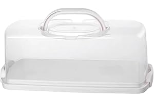 SiaBiced Cake Container, Portable Bread Box with Handle and Removable Lid, Food Storage Container for Banana Bread and Cookie