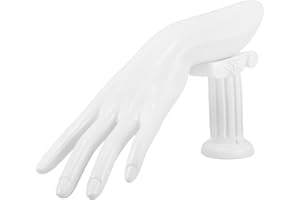 VILLCASE Hand Shaped Jewelry Stand White Resin Hand Mannequin Ring and Bracelet Holder Tabletop Display