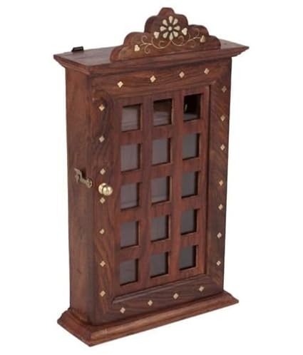 Affaires Wooden Key Cabinet Jali Design Work Decorative Key Holder