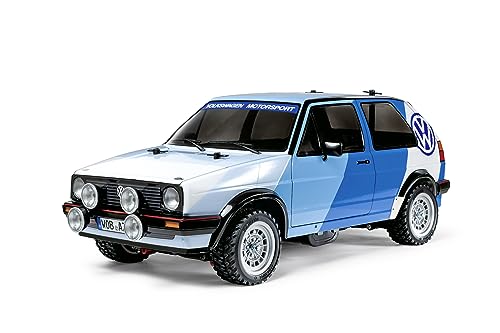Tamiya 58714 1:10 RC VW Golf II GTI 16V Rally MF-01X - ferngesteuertes Auto, Fahrzeug, Modellbau, Zusammenbauen, Hobby, RC Bausatz, unlackiert, Mehrfach