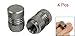 uxcell® 4 Pcs Dark Gray Alloy Car Bicycle Tire Tyre Wheel Valve Dust Cap Cover