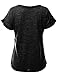 Doublju Women Roll-up Short Sleeve Unique Versatile Top