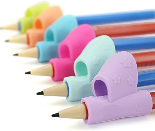 SUNNIOR 3PCS Pencil Grip Writing Posture Aid Tool Corrector Silicone Claw Handle Holder for Children