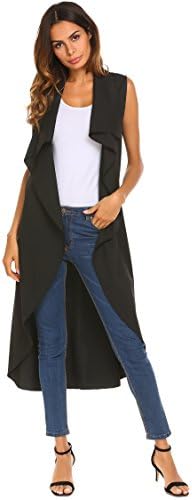 Yitrend Womens Lightweight Sleeveless Open Front Cardigan Vest