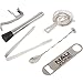 10-Piece Cocktail Shaker Set - Bar Tools - Stainless Steel Professional Bartender Kit, With All Bar Accessories, Cocktail Strainer, Double Jigger, Bar Spoon, Muddler, Bottle Opener.