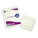 Dynarex Island Dressing - Bordered Wound & Surgical Incision Non-Stick Dressings - Sterile (Individually Wrapped) - Medium 4