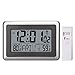 UMEXUS Atomic Wall Desk Clock Large Display with Indoor Outdoor Temperature Date Calendar Digital Alarm Clock Battery Operated for Kitchen Bedroom