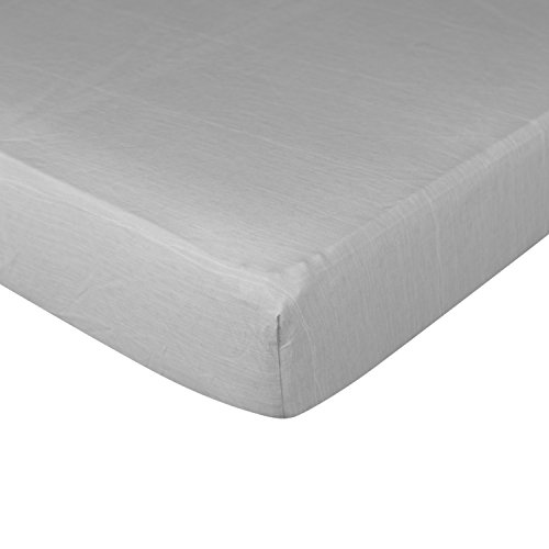 Living Textiles Fitted Sheet Crinkle, Grey