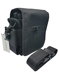 Paquete de cintura multiusos de Lewong Bolso de bandolera con soporte para llevar el estuche de Walkie Talkie para exterior (Negro)