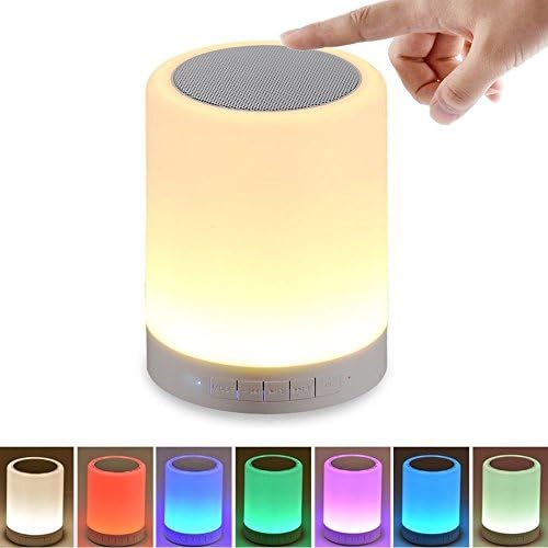 Amirat Wireless Portable Bluetooth Speaker with Smart Touch Led Mood Lamp, SD Card and Mic