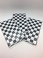 Pack of 3, Black & White Checkered Flag Table Cover Party Favor/Checkered Tablecloth/Disposable Checkered Racing Table Cover