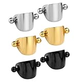 Zysta 2-6pcs 16G Stainless Steel Horseshoe Shield Cuff Ear Helix Cartilage Cuff Ring Earrings Mens Womens Body Jewelry Piercing