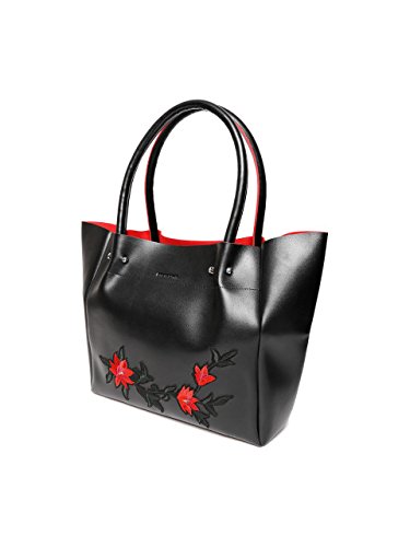 kanvas katha women's tote bag (black) ()