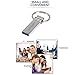 Yonglin USB Flash Drive, Metal Keychain USB Flash Drive Thumb Drive Memory Stick Zip Drive Keychain Design Pen Drive Fold Storage Jump Drive USB 2.0 (64GB/USB2.0, Silver)