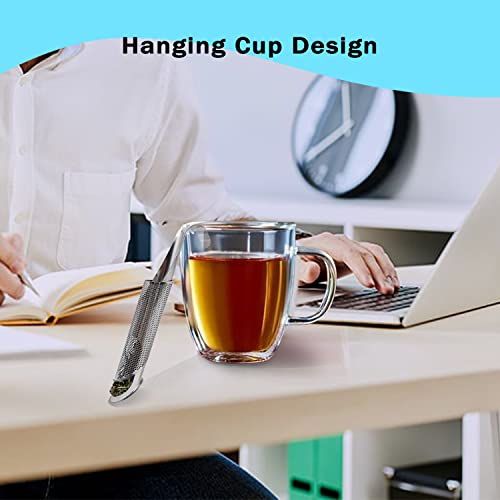 ILouxNei Tea infusers for Loose Tea, Tea Strainers for Loose Tea, 304 Stainless Steel Extra Fine Mesh Tea Diffuser, Long-Handle Tea Filter for Brew Tea, Coffee, Spices & Seasoning