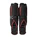 Sanabul Essential Hybrid Sleeve Kickboxing Shin Guards for MMA Shin Guards Muay Thai Shinguards - Red, L/XL