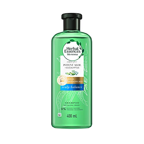 Herbal Essences Real Aloe & Eucalyptus Shampoo, Sulfates, Paraben and Silicone-Free, 400ML