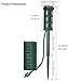 Outdoor Power Strip, 3-Outlet Weatherproof Yard Power Stake with Protective Covers, ETL Certified, Green