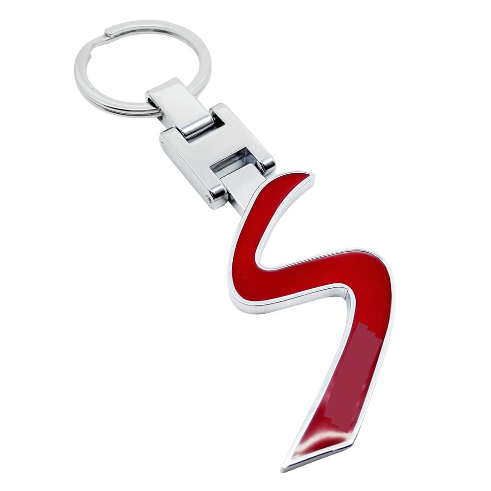 PSL Metal Chrome Red S Keyring Chrome compatible with S Keychain