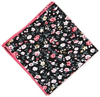 Sunvan Men's Cotton Handkerchief Pocket Square for Coat Blazer Suit Wedding Prom