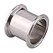 DERNORD Sanitary Spool Tube with Clamp Ends,Stainless Steel 304 Seamless Round Tubing with 2 inch Tri Clamp 64MM Ferrule Flange (Tube Length: 2 Inch / 51MM)