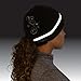 TrailHeads Women's Ponytail Hat - Reflective Cold Weather Running Beanie - Black/Swirl