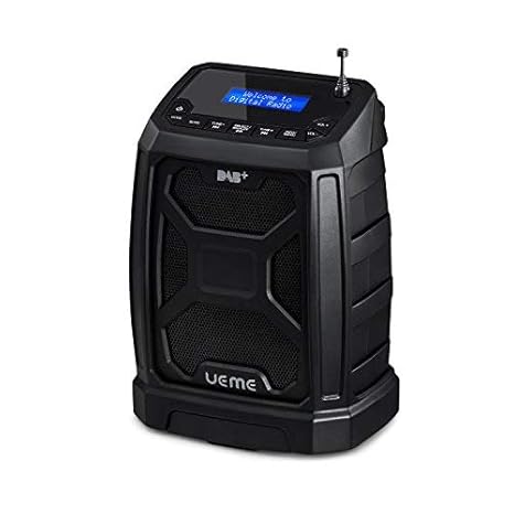 UEME Tragbares DAB+/DAB/FM Radio mit Bluetooth Lautsprecher, Digitalradio DB-326 (Schwarz)