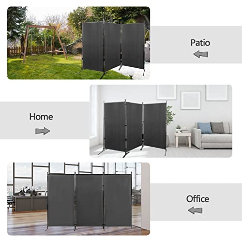 Carivia - Pantalla plegable de privacidad de 3 paneles, 3 paneles, divisor de habitación, pantalla de privacidad para oficina, separadores de sala de divisiones, divisor de habitación independiente