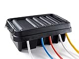 SOCKiTBOX - The Original Weatherproof Connection Box - Indoor & Outdoor Electrical Power Cord Enclosure for Timers, Extension Cables, Transformers, Power Strips, Lights, Tools & More - Medium - Black