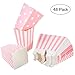 NUOLUX 48pcs Popcorn Boxes Cardboard Candy Container Rugby Stripe Wave Dot Pattern Deco1