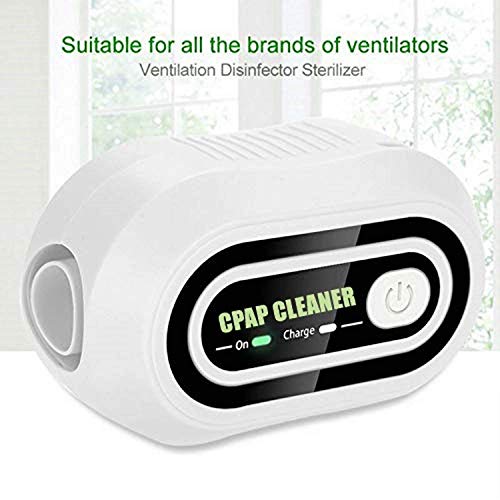 CPAP Cleaner & Sanitizer, Vktech Portable Mini CPAP Cleaner Disinfector, Recharge Ozone Sterilization Cleaner Machine for CPAP Mask Air Tubes Respirator Heated Hose Pipe Tube Accessories, White