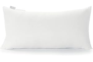 Acanva Throw Pillow Stuffer Inserts Decorative Rectangle Premium Sham Forms Cushion for Sofa Couch Chair, 16x26 Inch (Pack of 1), White