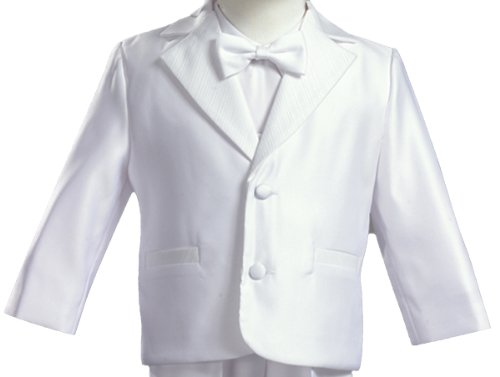 White Satin Christening Baptism Tuxedo (0-3 Months)