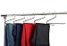 Finnhomy Super Value 20 Pack Slack Pant Hangers Jean Trousers Hangers, Non Slip Open Ended Clothes Hangers, Easy Slide Organizers for Bedroom Closet Wardrobe, Thicken Chrome and Black Friction