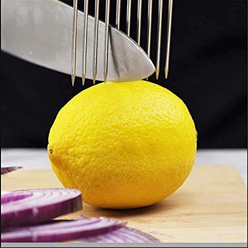 Food Choppers Slice Assistant Onion Holder Slicer, kitchen Gadgets kitchen Utensil Holder Cutter Stainless Steel… - Image 3